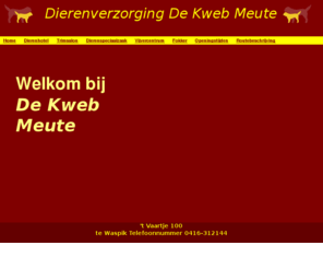 dekwebmeute.nl: Dierenverzorgingsbedrijf de Kweb Meute
Welkom bij Dierenverzorgingsbedrijf De Kweb Meute.