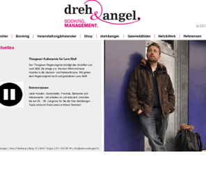 drehundangel.ch: Künstlervermittlung St.Gallen dreh&angel.
dreh&angel. ist die erste Agentur fĂźr BĂźhnenliteratur in der Schweiz, ist tief in der deutschsprachigen Slam-Szene verwurzelt und entstand mit der Etablierung der Kunstform Slam Poetry und dem BedĂźrfnis nach professionellem Management.