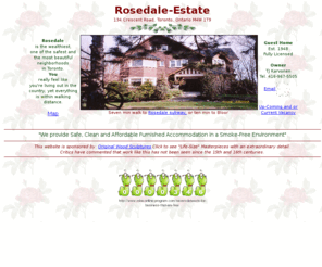 rosedaleestate.com: 
Accommodation in Toronto, Ontario Canada