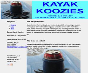 kayakkoozies.com: Kayak Koozies home page
Boyne Area Manufacturing BAM, SPECIALISTS IN POWDER and BULK MATERIAL HANDLING EQUIPMENT, One Altair Drive Boyne City Michigan 49712, phone (231)459-4242