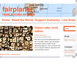 fairplanet.org: Live Green + Clean | Fairplanet
read. click. vote. sign. donate.