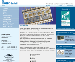 protec-semi.de: Protec GmbH - Vertrieb für elektronische Bauteile - Bauelemente für MIL Und HighRel -Protec GmbH
Protec GmbH - Vertrieb für elektronische Bauteile - Bauelemente für MIL Und HighRel - Protec GmbH