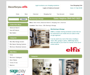 elfa-shelving.com: Elfa Shelving & Storage
elfa® is a modular shelving and drawer system that can be customized to your needs and your space to help you get organized. 
<br><br>
It can be used in any room of the home, including a closet, office, garage or pantry. elfa® brings beauty, ease and order to your home for a fraction of the cost of custom built-ins. 


<br><br>

<img src=