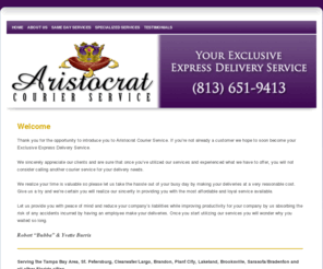 haulinassdelivery.com: Express Delivery And Courier Service | Aristocrat Courier Service
Serving the Tampa Bay Area, St. Petersburg, Clearwater/Largo, Brandon, Plant City, Lakeland, Brooksville, Sarasota/Bradenton and all other Florida cities.