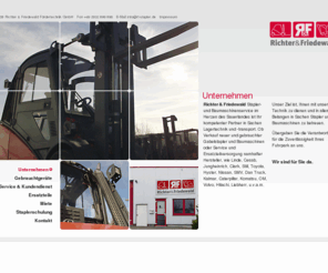 rf-stapler.de: Richter & Friedewald GmbH - Unternehmen
Das Unternehmen Richter und Friedewald bietet im Herzen des Sauerlandes Stapler- und Baumaschinenservice an und ist Ihr kompetenter Partner für Lagertechnik und -transport.