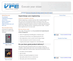 siliconvalleyvpe.com: Silicon Valley VPE - Execute your vision
Silicon Valley VPE provides executive-level engineering management. We build engineering teams that crush competition.