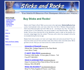 sticksandrocks.com: Sticks and Rocks
Find sticks and rocks of all types at SticksAndRocks.Com - From Glow Sticks to Hard Rock - we've got it.