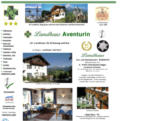 hotel-aventurin.de: Kur- und Ferienhotel Aventurin - Oberstaufen - Allgaeu - Landhaus
Landhaus Aventurin in Oberstaufen ein Wohlfühlprogramm mit der patentierten Tontherapie genau für Sie