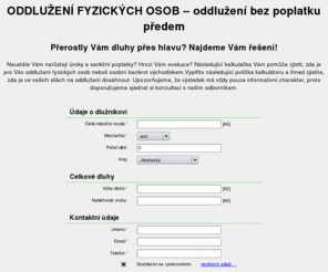 oddluzeni-fyzickych-osob.cz: ODDLUŽENÍ FYZICKÝCH OSOB – oddlužení bez poplatku předem
ODDLUŽENÍ FYZICKÝCH OSOB – oddlužení bez poplatku předem