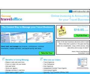 r-factor.net: Merang TravelOffice  |  Online Invoicing and Accounting for Travel Businesses
The Leading Real-Time Travel Management Invoicing and Accounting Back-Office System