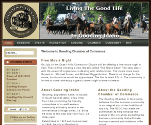 goodingchamber.org: Welcome to Gooding Chamber of Commerce
Gooding Idaho Chamber Of Commerce - Businesses, recreation, lodging and real estate.