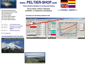 peltier-shop.net: www.Peltier-Shop.com
Finest Quality TECs --- Peltier-Elemente bester Qualität