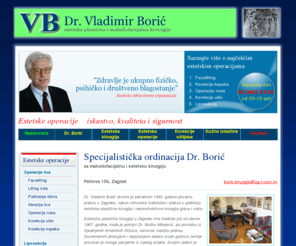 estetskakirurgija.com: Estetske operacije | Estetska kirurgija Dr. Vladimir Borić
Specijalistička ordinacija za estetsku i maksilofacijalnu kirurgiju