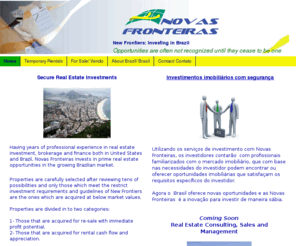 novasfronteiras.com: Novas Fronteiras
Private investment syndication fund investing in the growing real estate market in Brazil. 