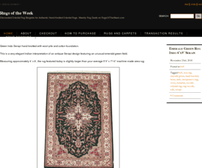 rugsoftheweek.com: Authentic | Hand Knotted Rugs | DISCOUNTED - Rugs of the Week
Oriental Rugs at discounted and discount bargain prices. Handknotted, authentic Rugs on Sale in 4x6, 6x9, 8x10, 9x12