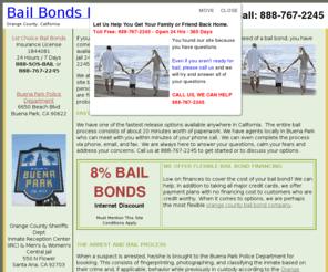 buenaparkbail.com: Bail Bonds In Buena Park, Bail Agents, Bail Bondsman,Buena Park Jail, Buena Park Police Department, Orange County
Bail bonds in Buena Park, orange county California. Bail agents available 24 hours day just minutes from the Buena Park jail.