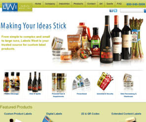 labelwest.com: Custom Labels, Digital Labels, Wine Labels, Cosmetic Labels & Scratch Off Cards
Providers of custom labels, scratch off cards, and custom food labels, digital labels, cosmetic labels and custom roll labels for all industries and applications. 