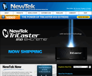 lw3d.net: NewTek|NewTek TriCaster|NewTek LightWave|NewTek 3PLAY
NewTek, a worldwide leader in portable live production and 3D animation tools including the TriCaster product line, 3PLAY instant replay and LightWave
