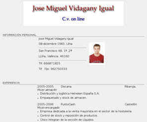 vidagany.es: Jose Miguel Vidagany Igual
