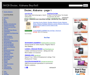 36028.com: Dozier, Alabama - page 1
Dozier, Alabama  local classified listings. 