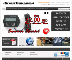 andytach.com: AndyTach
custom make of tachometer(digital rpm)...
hour meter / tachomter / highest rpm recall for high performance engine, chainsaw, motorcycle, car, boat, scooter, hobby, 