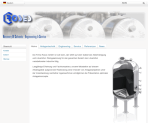 roses-gmbh.net: Roses GmbH
, Abluftreinigung und Lösemittel-Rückgewinnung