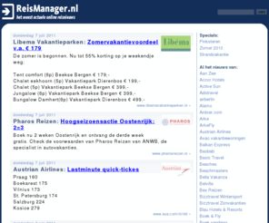 topikoening.com: ReisManager.nl »     » Reisnieuws 17-04-11
ReisManager.nl »     