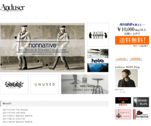 anduser.com: anduser---N.HOOLYWOOD, nonnative, WACKO MARIA, SASQUATCHfabrix.他 通販サイト
大分県大分市のセレクトショップ、On'slow(オンズロウ)で扱うメンズブランドのオンラインショッピングサイト！nonnative(ノンネイティブ),hobo(ホーボー),SASQUATCHfabrix.(サスクワァッチファブリックス),WACKO MARIA(ワコマリア),COOTIE(クーティー),Maison Martin Margiela(マルタンマルジェラ),RAF SIMONS(ラフシモンズ),N.HOOLYWOOD(エヌハリウッド),JULIUS(ユリウス),The Viridi-anne(ザヴィリジアン),FAD3(ファドスリー),Garden of Eden(ガーデンオブエデン)他