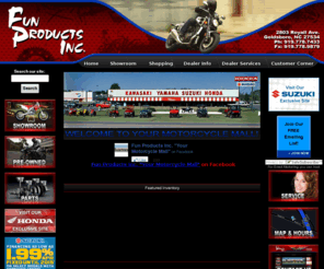 funproductsgoldsboro.com: Yamaha, Honda, Kawasaki and Suzuki Motorcycle Dealer in Eastern NC
Fun Products, Goldsboro, NC, Dealer, Used, ATV, Motorcycle, Scooter, Honda, Kawaski, Suzuki, Parts, Accessories, Apparel