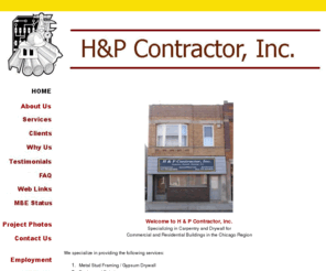 hp-contractor.com: Welcome to H&P Contractor - Chicago, IL
All American Colors, Chicago - Drywall Painting Contractors in Chicago creates beautiful exteriors and interiors for homeowners, business owners, architects, property managers and builders in the Chicago area and throughout the Midwest.