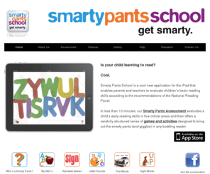 smartypantsschool.com: Smarty Pants School for the iPad
Smarty Pants School is a cool new application for the iPad that enables parents to evaluate and nurture their children’s early reading skills according to the recommendations of the National Reading Panel.