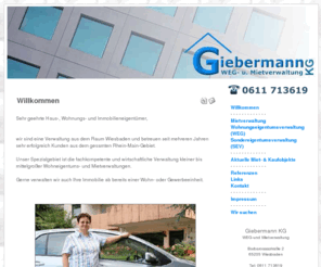 hv-giebermann.de: Giebermann KG Wiesbaden - WEG- Und Mietverwaltung
Giebermann KG Mietverwaltung Wohneigentumsverwaltung (WEG) Hausverwaltung Sondereigentumsverwaltung (SEV) Immobilien Wiesbaden Mainz Frankfurt Verwaltungen, Immobilien, Objektverwaltung, Mietverwaltung, Hausverwaltung