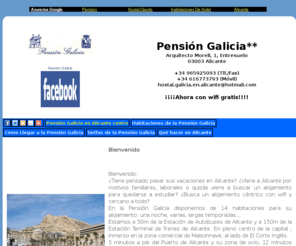 pensiongalicia.es: Pensión Galicia en Alicante
Pensión Galicia, bienvenida y descripción