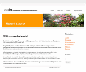 easin.org: easin Homepage
Willkommen bei easin- kologisches und soziologisches Innovations-Netzwerk