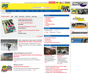 ps-online.de: MOTORRAD online - Motorradtest, Motorradreisen, Motorradzubehör
Rubrik: PS-Online, MOTORRAD online ergänzt Europas größte Motorradzeitschrift mit Motorradtests aus dem Motorrad-Archiv, mit Motorrad-Katalog, Lexikon, Reiseberichten, Adressen, Terminen, Shop und interaktivem Forum