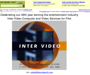 hdwireless.us: Inter Video Computer and Video Playback Services
Since 1981 Inter Video provides computer and video playback services for the entertainment industry as well as prop rental and technical services. We have over 7000+ sq ft of warehouse space and Hi-Def Edite suite. Call 818-843-3624.