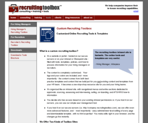 interviewerstoolbox.com: Recruiting Toolbox :: Tools
Custom Online Recruiting Toolbox - Tools, Templates, Process, and more...