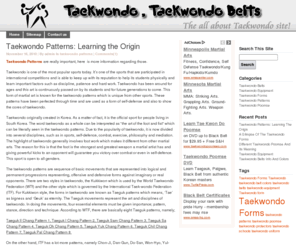 taekwondobelts.org: Taekwondo Belts All About
Site about Taekwondo in General. Here you can find information regarding Taekwondo Belts, Taekwondo Patterns, Taekwondo Forms, Taekwondo Equipment, Uniform, Poomse and more.