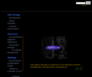 alyosha.com: Alyosha.com - Web Page Design
Web site design, original graphics, logo design. Located in Seattle, Washington. Special price considerations for non-profit
     and charitable organizations.