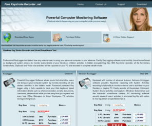 freekeystrokerecorder.net: Free keystroke recorder advance keylogger computer activity monitoring software
Free invisible keylogger keyboard keystroke recorder employee and children computer activity monitoring software fully capable to track all information in your absence download advanced keylogger with the excellent visual surveillance techniques that allow you to capture windows screenshots