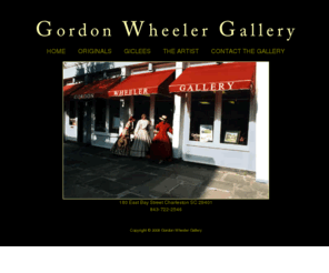 gordonwheeler.net: Gordon Wheeler Gallery
Welcome to Gordon Wheeler's Art Gallery, featuring the finest art available. He has been painting for over 30 years devolping his highly personilized style. He offers a wide variety of subjects including historic Charleston SC, surrounding lowcountry area, golf cources and his new wildlife paintings.