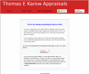 karowappraisal.com: Real Estate Appraisal - home appraisal - appraiser - real estate appraiser - residential appraisals - Mathews, VA - Thomas E Karow Appraisals
Thomas E Karow Appraisals specializing in residential and commercial VA Real Estate Property Appraisals.