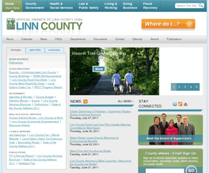 linncounty.org: Linn County
LinnCounty.org has information for Linn County Iowa residents about departments, parks, jobs, elected officials, board minutes, financial statements, linn county programs, soil conservation, management information systems, risk management, and veteran affairs.