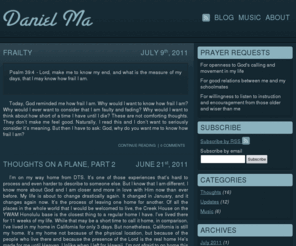 daniel.ma: Daniel Ma
Daniel Ma's blog about life, thoughts, and missions.