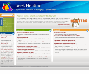 geek-herding.com: Geek Herding
Explorations in the art of leading IT professionals