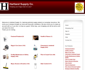 hartlandsupply.com: Hartland Supply Co.
Online retailer of janitorial and cleaning supplies at low prices. Featuring Purell Sanitizing Wipes and other fine products from GOJO.  Free Shipping on all orders over $100!  Shop online with confidence.