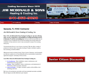jimmcdonaldcool.com: Heating and Cooling Sarasota and Manatee Counties
Jim McDonald & Sons Heating & Cooling Inc. provides heating and cooling repair and installation services to Sarasota and Manatee Counties. Call 941-360-9898.