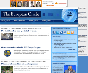 the-european-circle.net: The European Circle (de) - The European Circle
The European Circle versteht sich als unabhängiges Forum für die Themen des Europas im 21. Jahrhundert. Wir stellen die Geschichten vor, die das wirkliche Europa repräsentieren. Ob aus der großen Politik oder dem Alltag in den Ländern. Lebensnähe und Authentizität stehen im Vordergrund.