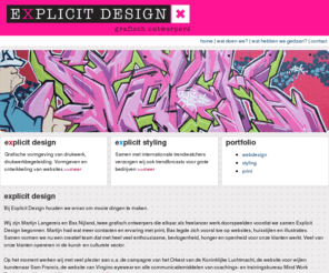 explicitdesign.nl: Explicit Design
Buro voor grafisch ontwerp en webdesign.