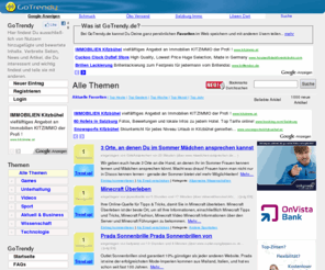 gotrendy.de: GoTrendy.de
GoTrendy.de - Social Bookmarking - Öffentliche Lesezeichen mit Trendwertung und Kommentaren
